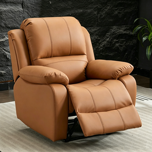 Fauteuil inclinable relaxant à bascule et pivotant, en tissu ou cuir, design moderne, à commande manuelle, prix usine - Product Image 1