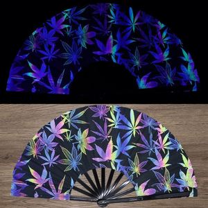 Big Kung Fu Bamboo Hand Fan Eco-Friendly and Glowing Under UV Light Hand Painted Techniques - Product Image 6