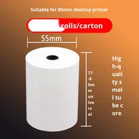 Papel Térmico para Caja Registradora de 80x80 mm, Sin Núcleo, Ultrafino, Blanco, Marca Wanliang, Uso en Oficina, Modelo Chino WL-102, Capa Única