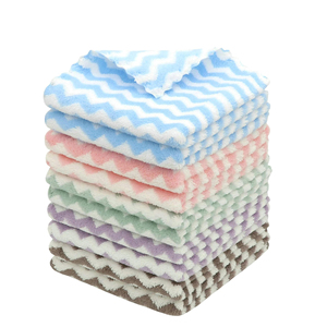Absorbent Coral Fleece <b>Microfiber</b> Quick Dry Eco-Friendly Reusable Kitchen Dish Cloths - Product Image 1