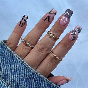24 <span class=keywords><strong>Uñas</strong></span> <span class=keywords><strong>Postizas</strong></span> Cortas Almendradas 4067, Importadas de China, ABS, Estilo Francés Romántico, <span class=keywords><strong>Uñas</strong></span> Artificiales <span class=keywords><strong>con</strong></span> <span class=keywords><strong>Pegamento</strong></span> - Product Image 6