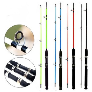 2 Sections Solid Saltwater Fiberglass Lure Spinning Sea Fishing Rod For Carp Lake Stream China Fishing Rod