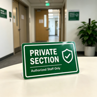 Autocollants de sécurité en PVC durables et personnalisés, section privée, personnel autorisé uniquement, autocollants en PVC pour usine, bureau, entrepôt