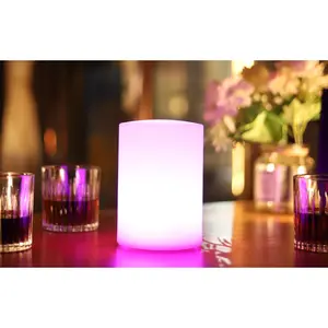 USB Charging Light up cylindrical Light LED cylinder mood lamp lighting party supplies