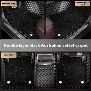Tapis de voiture haut de gamme, tapis de sol de voiture, antidérapants, imperméables, en cuir, ensemble complet, ajustement universel pour un nettoyage facile et la protection de l'intérieur de la voiture - Product Image 1