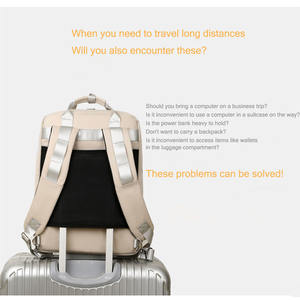 Mochila de Viaje Personalizada para Mujer, Mochila Escolar Universitaria de 15.6 Pulgadas con Puerto de Carga USB, Resistente al Agua, Informal - Product Image 3
