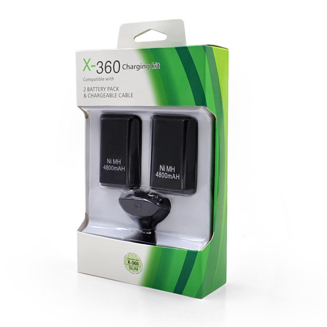 3 in 1 for Xboxes 360 Controller Rechargeable Battery Pack Charger for Xboxes 360 Battery 4800mAh Charging Kit