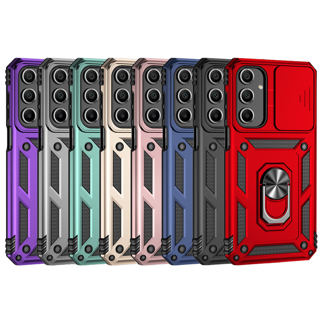 Protective Armor Slide Window Lens Protector Mobile Phone Case for Samsung A06 A16 A15 A05 A05S A35 A55 A26 A36 A56