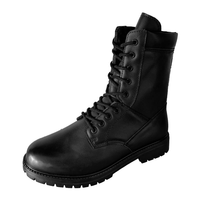 Bottes tactiques antidérapantes en cuir véritable, embout renforcé, résistantes à l'usure, avec soutien de la voûte plantaire, à lacets, pointures 38-48