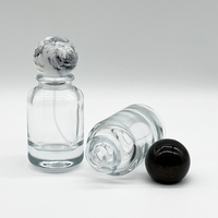 Flacon vaporisateur de parfum portable vide de 50 ml, en verre transparent avec bouchon à bille et pulvérisateur