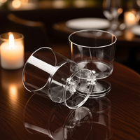 Verres à vin rouge transparents en PS pour mariage, style américain, 60/150/210 ml, vente en gros