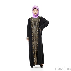 YASEEN Muslim Women's Plus Size Lightweight Seamless Breathable Polyester Square Printed Robe Four Seasons Use Customized <b>for</b> - Product Image 1
