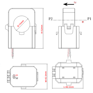 TRSK-16A chia lõi hiện tại biến áp 40mA đầu ra kẹp CT AC 50A/40mA 100A/40mA 150A/40mA 200A/40mA nhà máy giá - Product Image 3