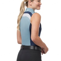Camiseta Deportiva sin Mangas con Protección Solar UPF+40 para Montar a Caballo, Camiseta Ajustada con Cierre de Cremallera, Ropa Ecuestre