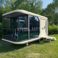 Capsule spatiale double insonorisée pour chambre à coucher, maison conteneur contemporaine, étanche, modèle Etong