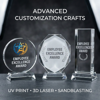 Fabricants de trophées en cristal personnalisés en gros pour les récompenses sportives, coupes d'honneur, plaques gravées au laser