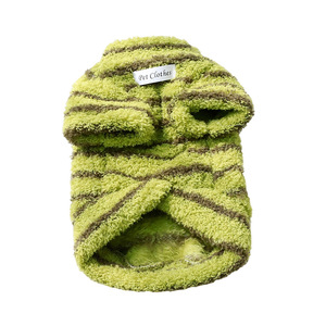 Striped Fleece Sweater For Small Dogs Autumn Winter Warm Pet <b>Clothes</b> Cute Design Hoodie Bichon Frise Teddy Pomeranian - Product Image 5