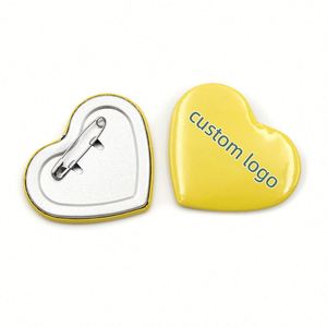 Pins de Metal con Forma de Corazón, Personalizables, de Plástico/Chapa Metálica, para Souvenirs, Regalos Promocionales de Empresa, Muestras de Diseño Gratis - Product Image 6