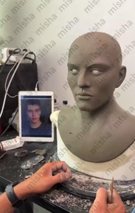 Mascherina realistica personalizzata personalizzata con testa a testa piena personalizzata copricapo in Silicone Cosplay testa in Silicone mascherina a bocca aperta - Product Image 4