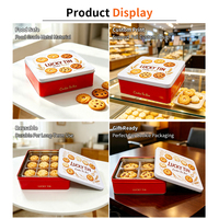 Fabricants de boîtes de rangement personnalisées en fer blanc et en plastique, boîte carrée pour biscuits de fête, boîte en métal pour biscuits de Noël, boîte à biscuits