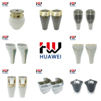 HUAWEI Simple Plastic Accessories Mirror One Model Pieds de meuble en plastique dorés pour canapé, armoire et table