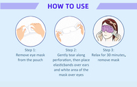 Masque oculaire en coton chaud tendance et populaire avec sangle élastique, chauffe-vapeur relaxant pour les yeux, soin de santé