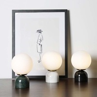 Lampe de table verticale moderne en verre intelligent avec base en marbre, style nordique, pour chambre à coucher, idéale pour la décoration de villa.