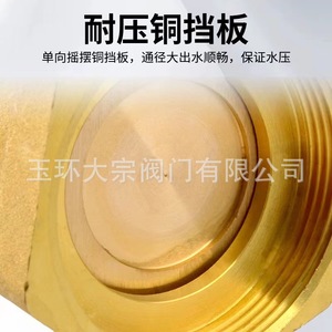 Válvula de Retención Horizontal de Cobre DN50 con Estructura de Disco Único para Sistemas de Agua - Product Image 5
