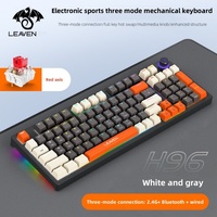 Clavier mécanique numérique LEAVEN H96, nouveau, interchangeable à chaud, personnalisable, RGB, sans fil, pour jeux sur ordinateur portable