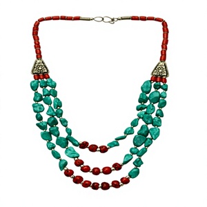 Collier vintage bohème en résine et agate, orné d'un pendentif en pierre, élégant, unisexe, bijoux tendance pour mariage ou fête, pour femme. - Product Image 2