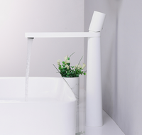 Salle de bain moderne rond en laiton robinets mélangeurs de lavabo monotrou noir robinets de salle de bains robinets mélangeurs d'eau chaude et froide