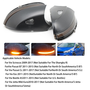 Rétroviseur LED avec clignotant dynamique à défilement, étanche IP67 12V pour Passat Beetle Eos VW B7 Jetta MK6 CC - Product Image 6