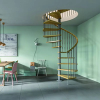 CBMmart, fournisseur d'usine chinois, escalier en colimaçon moderne en acier avec un design élégant et circulaire