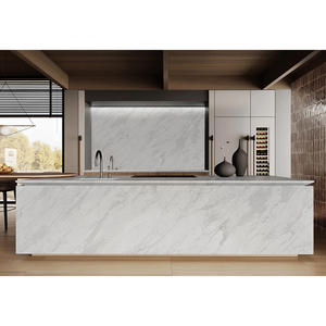 Encimeras de Cuarzo Pulido Blanco Serie Calacatta Elba 5123 de Diseño Moderno Goldtop, Piedra Artificial Cortada a Medida para Interiores de Villas - Product Image 4