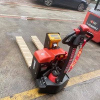 Chariot élévateur à palettes entièrement électrique avec balance électronique 1,5/2T, batterie au plomb-acide ou au lithium, chariot élévateur à palettes électrique pour entrepôt avec balance