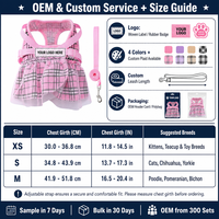 Harnais-robe pour animaux de compagnie avec anneau de laisse pour chiens de petite et moyenne taille, chiots et chatons, pour la promenade quotidienne, tenue pour chatons, vente en gros usine