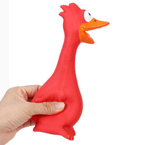 Suministro directo de fábrica Squeaker Latex <span class=keywords><strong>Dog</strong></span> <span class=keywords><strong>Toy</strong></span> para masticadores agresivos Juguetes interactivos para perros Forma de pato de pollo Juguetes para mascotas al por mayor - Product Image 5