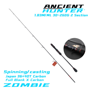 <span class=keywords><strong>Canne</strong></span> à pêche Ancient Hunter Ocean Fishing Rod Red Zombie Series 1.83m PE1.5-3.0 Lure 30-260g Carbon Spinning/<span class=keywords><strong>casting</strong></span> Slow Jigging Rod - Product Image 2