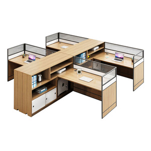 Bureau de travail en L Saint-Lee avec chaise, poste de travail informatique pour employés de bureau - Product Image 5