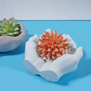 <span class=keywords><strong>Moule</strong></span> en silicone Tweller pour boîte de rangement, cendrier, pot de fleurs, en résine époxy, plâtre, béton, gypse, pour projets DIY, avec motif mains croisées - Product Image 3