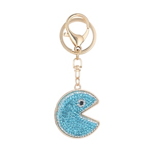 Porte-clés pendentif de sac pour couple <span class=keywords><strong>Pac</strong></span>-<span class=keywords><strong>Man</strong></span> en alliage de zinc incrusté de diamants, style <span class=keywords><strong>dessin</strong></span> <span class=keywords><strong>animé</strong></span>, mignon, euro-américain, cadeau, vente en gros - Product Image 5