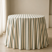 Nappe rayée personnalisée en tissu tissé pour la table à manger, la salle à manger, le restaurant, les banquets de mariage