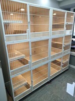 Cage à chat d'intérieur Kih super grande à trois niveaux, armoire de reproduction multi-niveaux Tejia, maison pour animaux de compagnie en liquidation