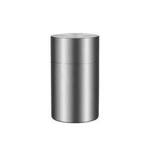 RTS all'ingrosso 8*12cm vite in acciaio inox 304 portatile a doppio coperchio sigillato caffè Matcha <span class=keywords><strong>barattolo</strong></span> di conservazione per la casa in grani lattine - Product Image 1