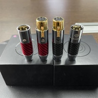 Câbles audio haute fidélité RASANTEK haut de gamme, plaqués or 24 carats, en laiton et fibre de carbone, avec connecteur XLR mâle 3 broches équilibré en cuivre pour haut-parleurs et microphones.