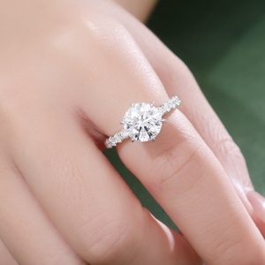 Anillo de Oro Real de 18K con Diamante Cultivado en Laboratorio Certificado por IGI, Corte Brillante Redondo, Joyería Personalizada, Anillos Finos para Mujer, Anillos de Compromiso y Boda - Product Image 2