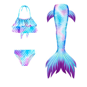 Gran oferta, 3 uds., disfraz de cola de sirena para niños, trajes de baño para niñas, traje de cola de sirena para niños, regalo de cumpleaños para niñas de 2 a 12 años - Product Image 5