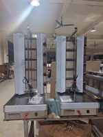 Grill vertical électrique automatique en acier inoxydable pour shawarma, poulet, dinde, doner kebab, équipement de grillade rotatif pour restaurant