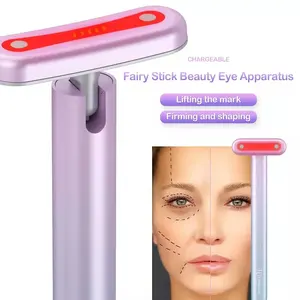 Alat perawatan kulit 4 In 1, produk kecantikan baru 2024 dapat diisi ulang Ems alat pijat wajah tongkat pemijat mata