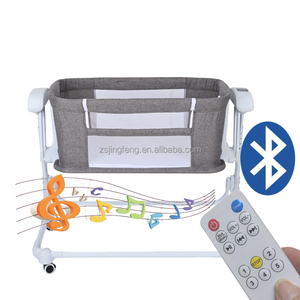 <span class=keywords><strong>Cuna</strong></span> <span class=keywords><strong>de</strong></span> Bebé Estilo Villa con Marco Metálico y Mosquitera, Cama Eléctrica Ajustable con Función <span class=keywords><strong>de</strong></span> Balanceo, <span class=keywords><strong>Cuna</strong></span> Multiusos, <span class=keywords><strong>Cuna</strong></span> Mecedora - Product Image 4